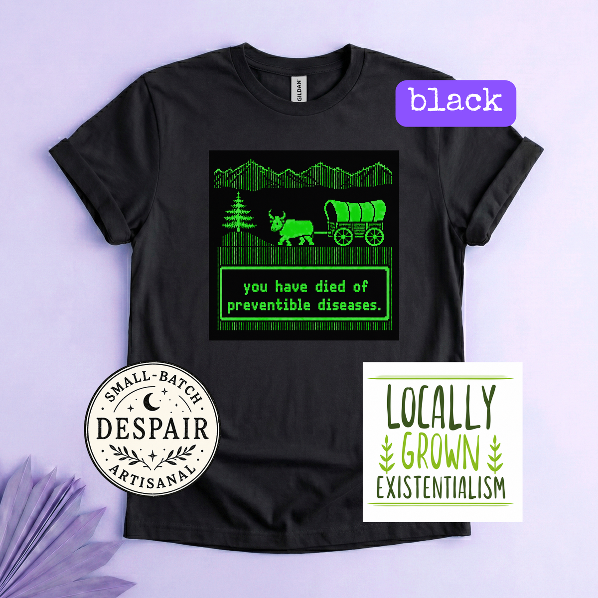 You Have Died Of Preventible Diseases Shirt | Retro Pixel Art Tee | Vintage Gaming Meme | Public Health Humor - Plus size up to 5x